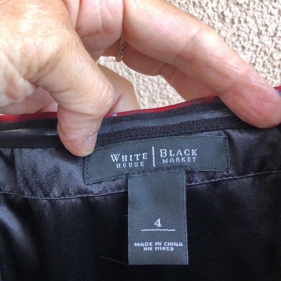 NWT White House/Black Market strapless satin like party dress. Sz 4 - Picture 6 of 7